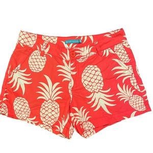 Tori Richard Coral Pineapple Shorts. size 6